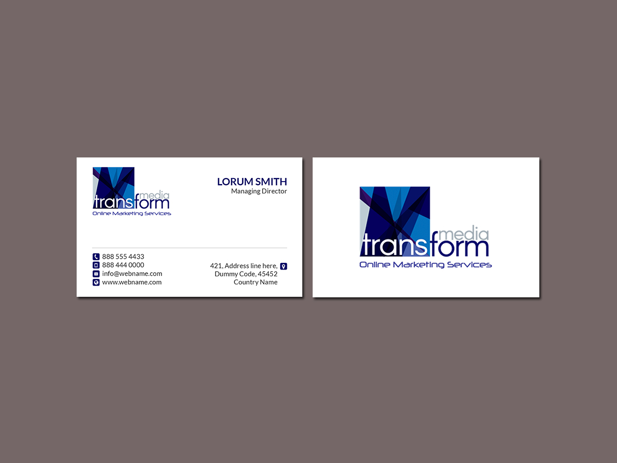 Visitenkarten-Design von Creations Box 2015 für Transform Media UG | Design #17563249