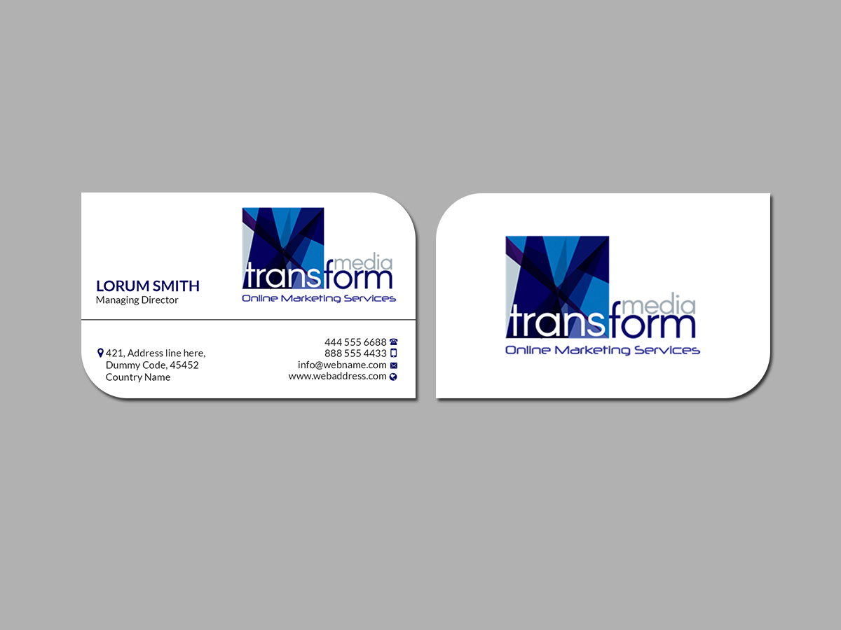 Visitenkarten-Design von Creations Box 2015 für Transform Media UG | Design #17563251