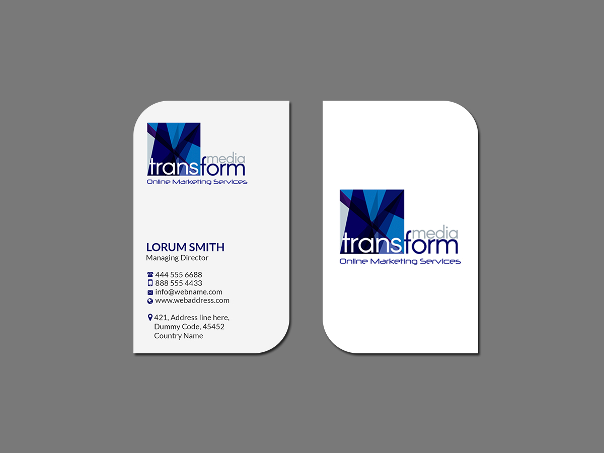 Visitenkarten-Design von Creations Box 2015 für Transform Media UG | Design #17563253