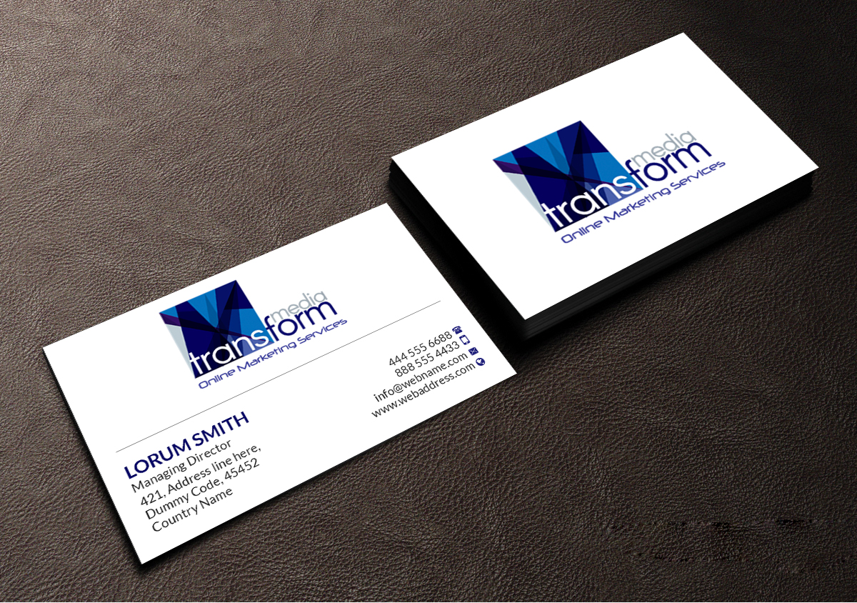 Visitenkarten-Design von Creations Box 2015 für Transform Media UG | Design #17563256