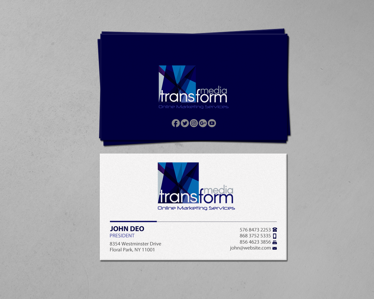 Visitenkarten-Design von Brand aid für Transform Media UG | Design #17565547