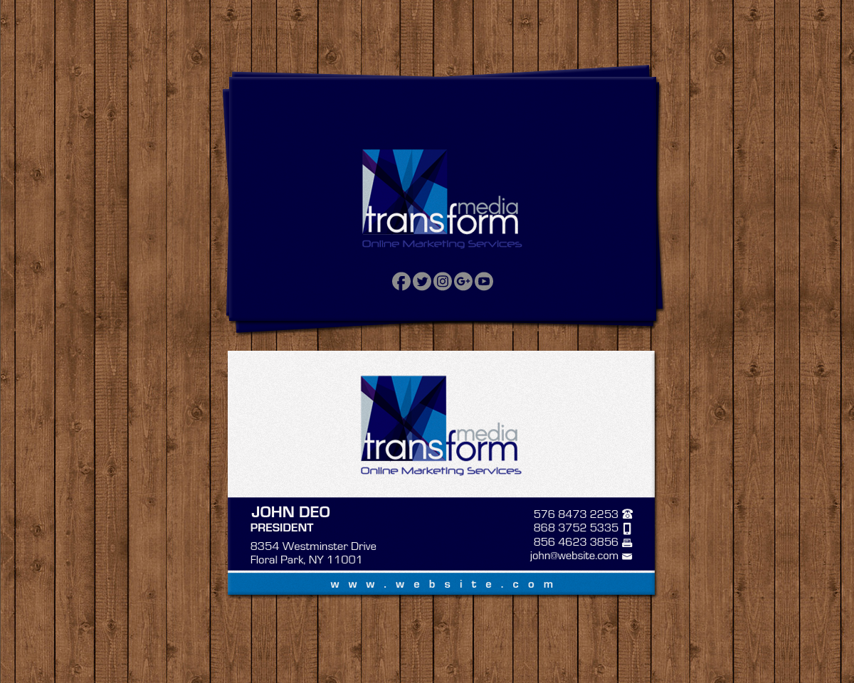 Visitenkarten-Design von Brand aid für Transform Media UG | Design #17565550