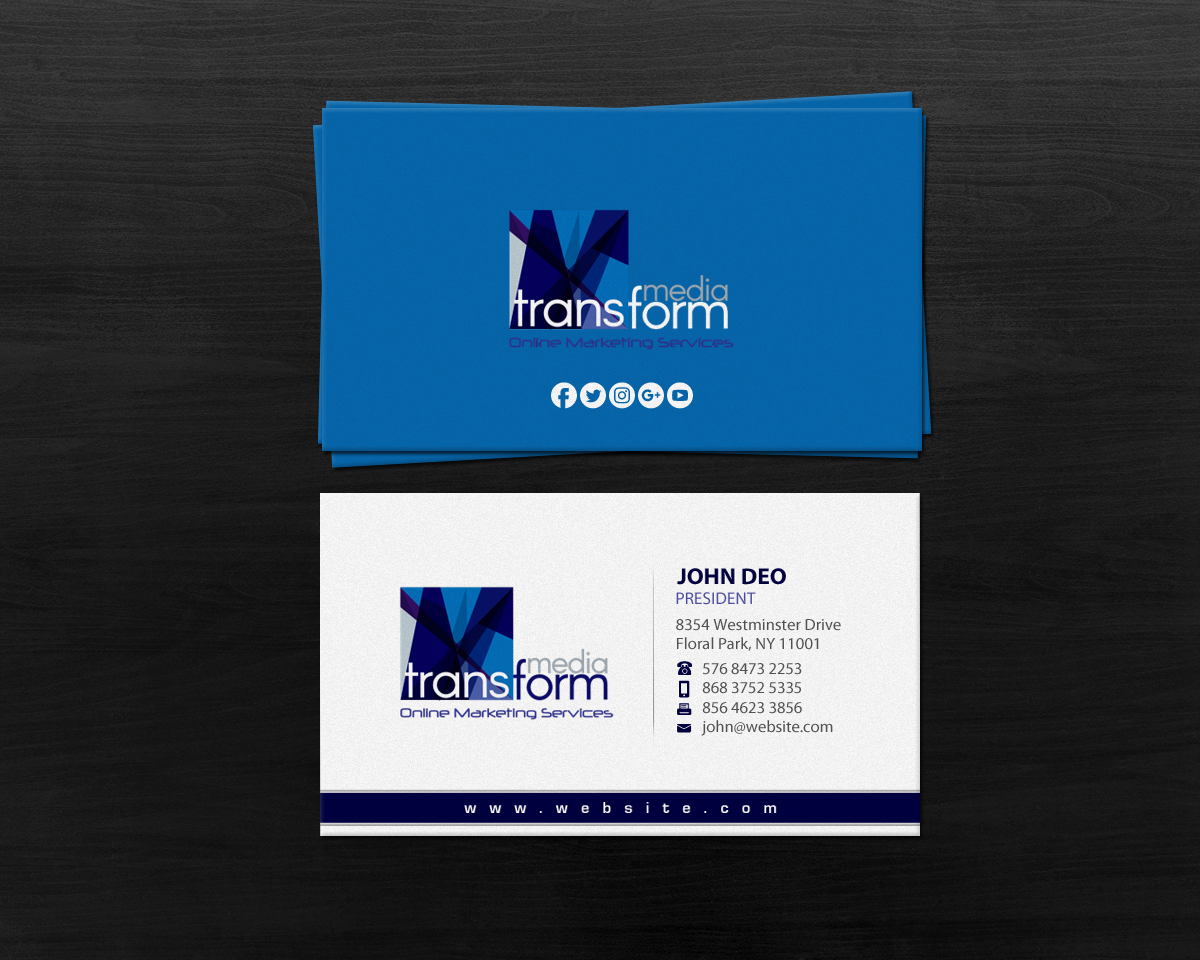 Visitenkarten-Design von Brand aid für Transform Media UG | Design #17565551