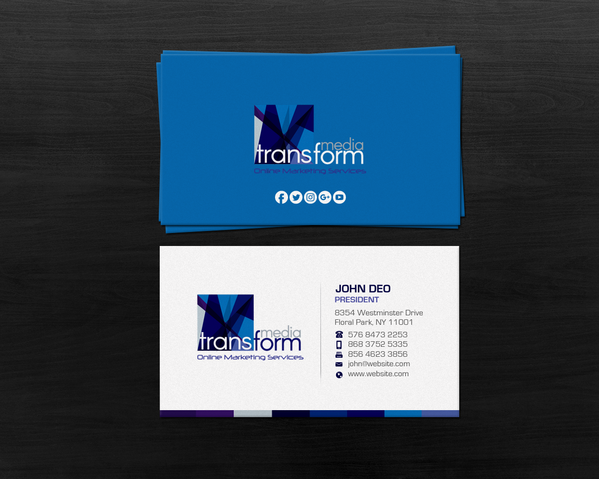 Visitenkarten-Design von Brand aid für Transform Media UG | Design #17565552