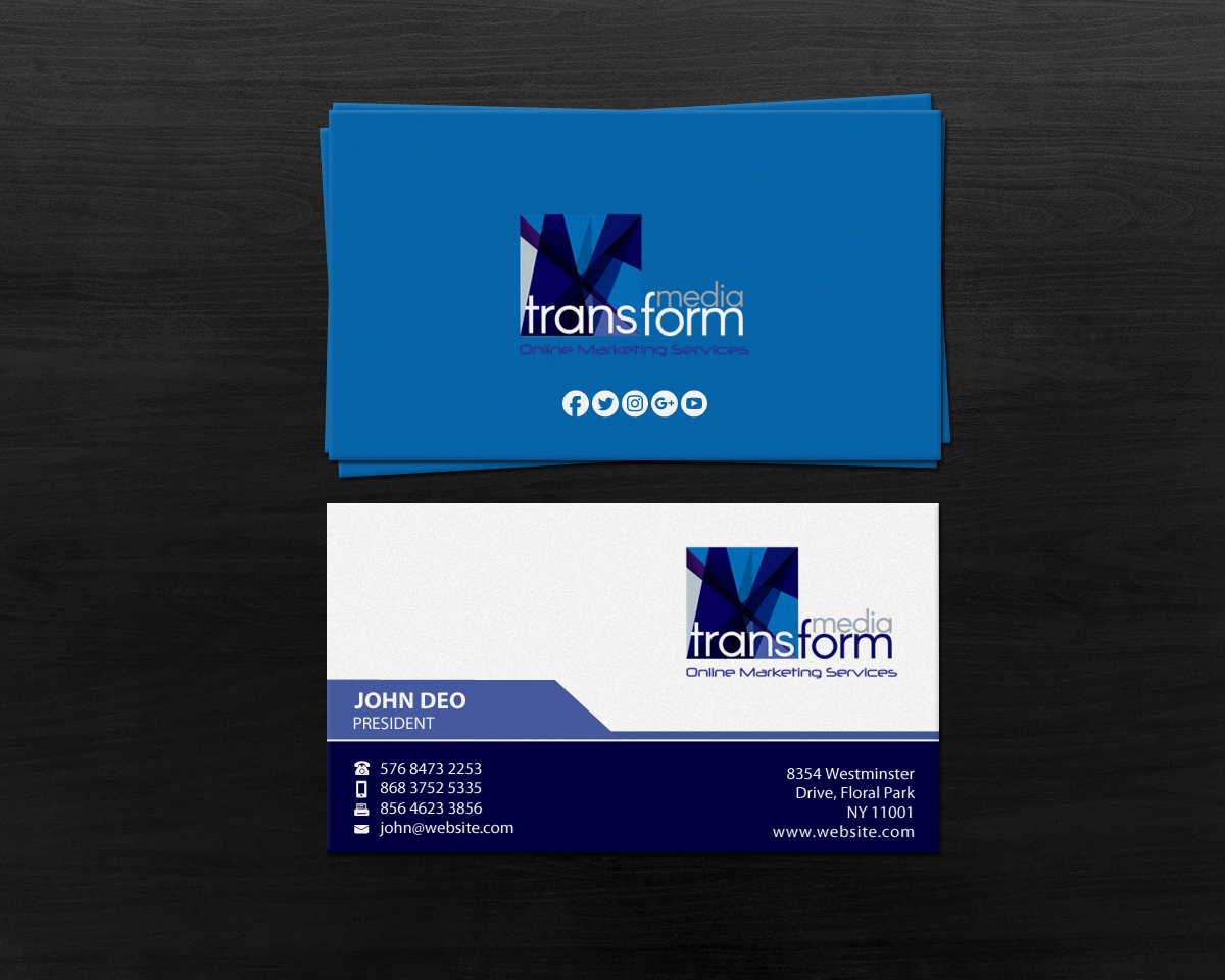 Business Card Design by Brand aid for Transform Media UG | Design #17565636