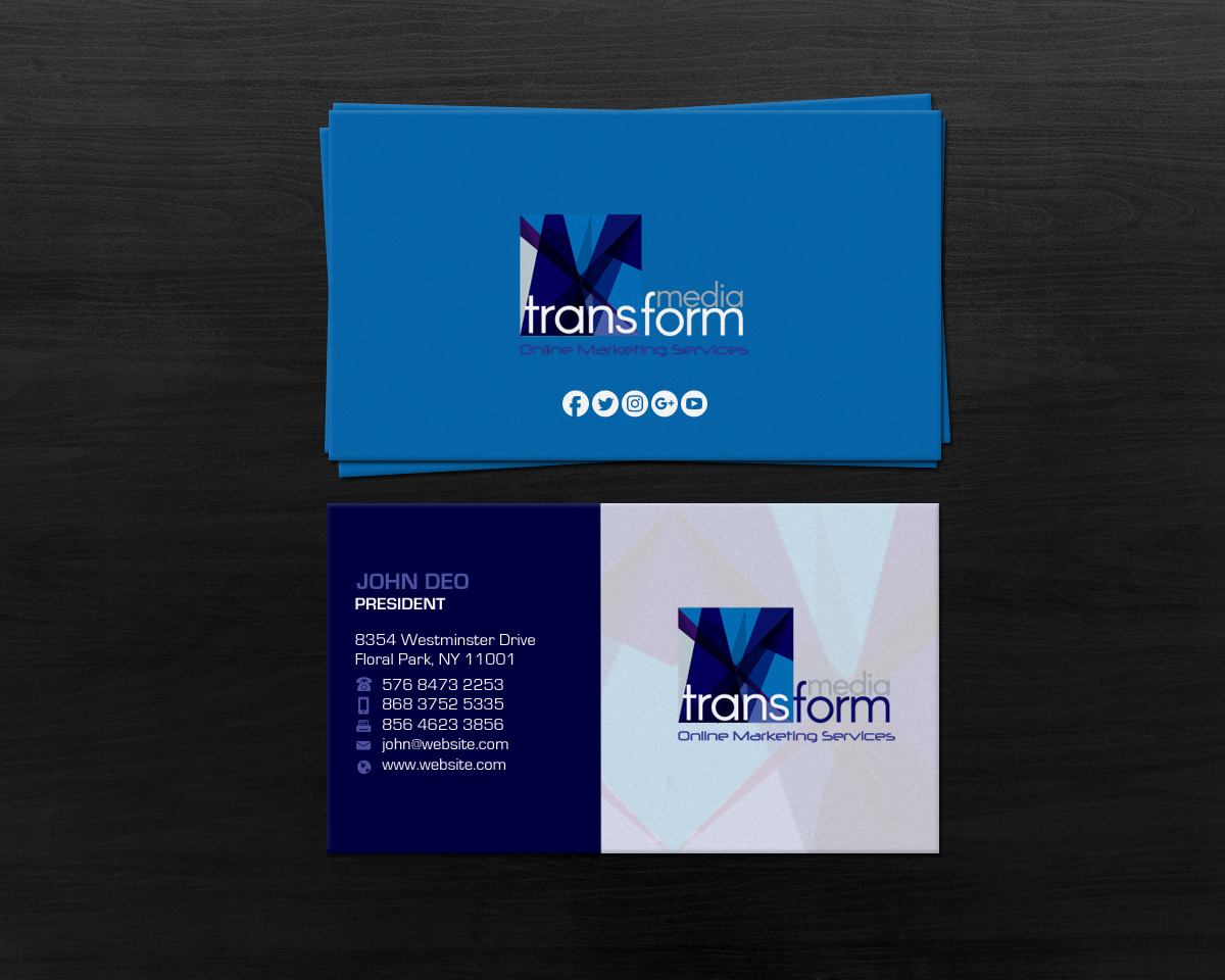 Business Card Design by Brand aid for Transform Media UG | Design #17565993