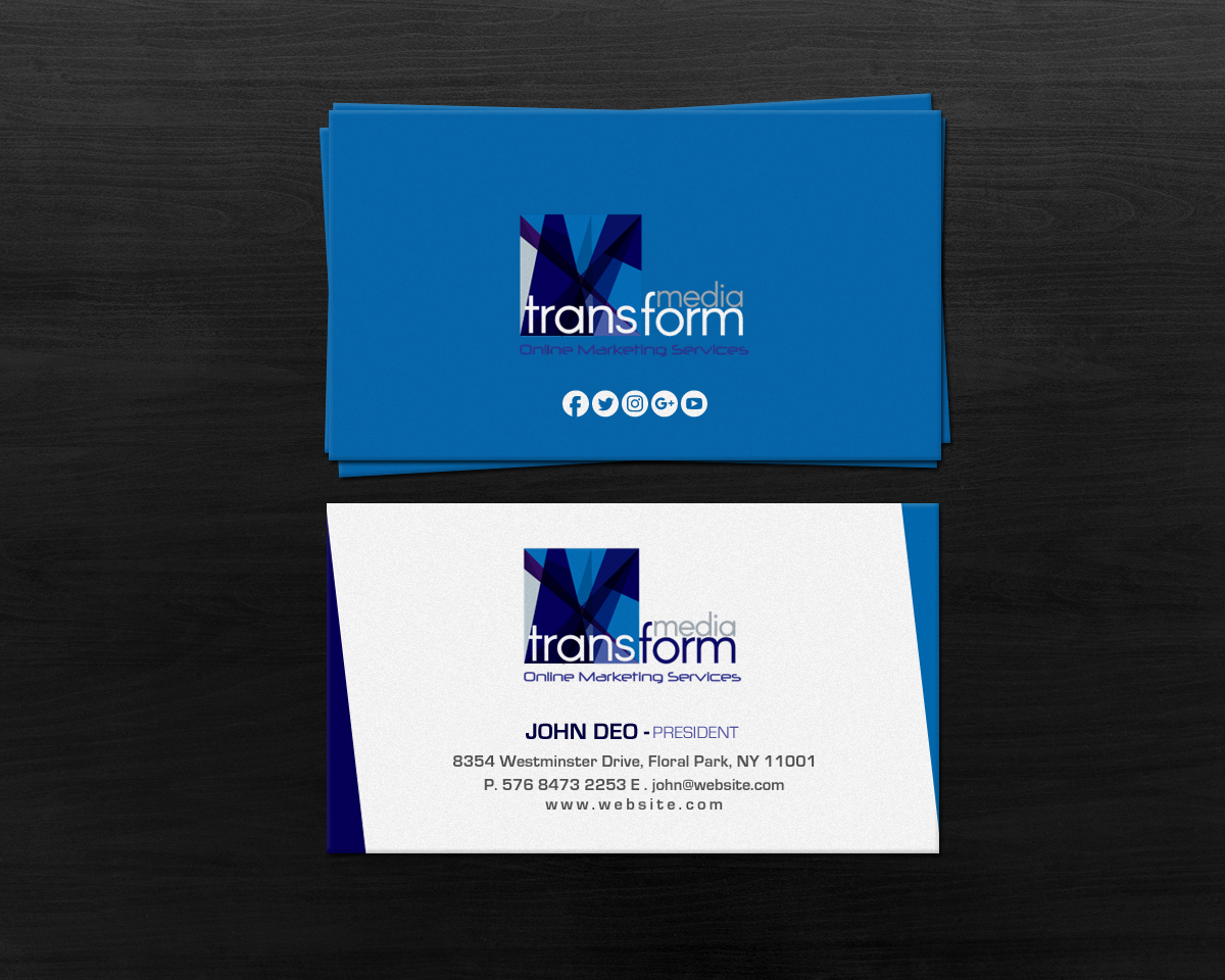 Business Card Design by Brand aid for Transform Media UG | Design #17566129