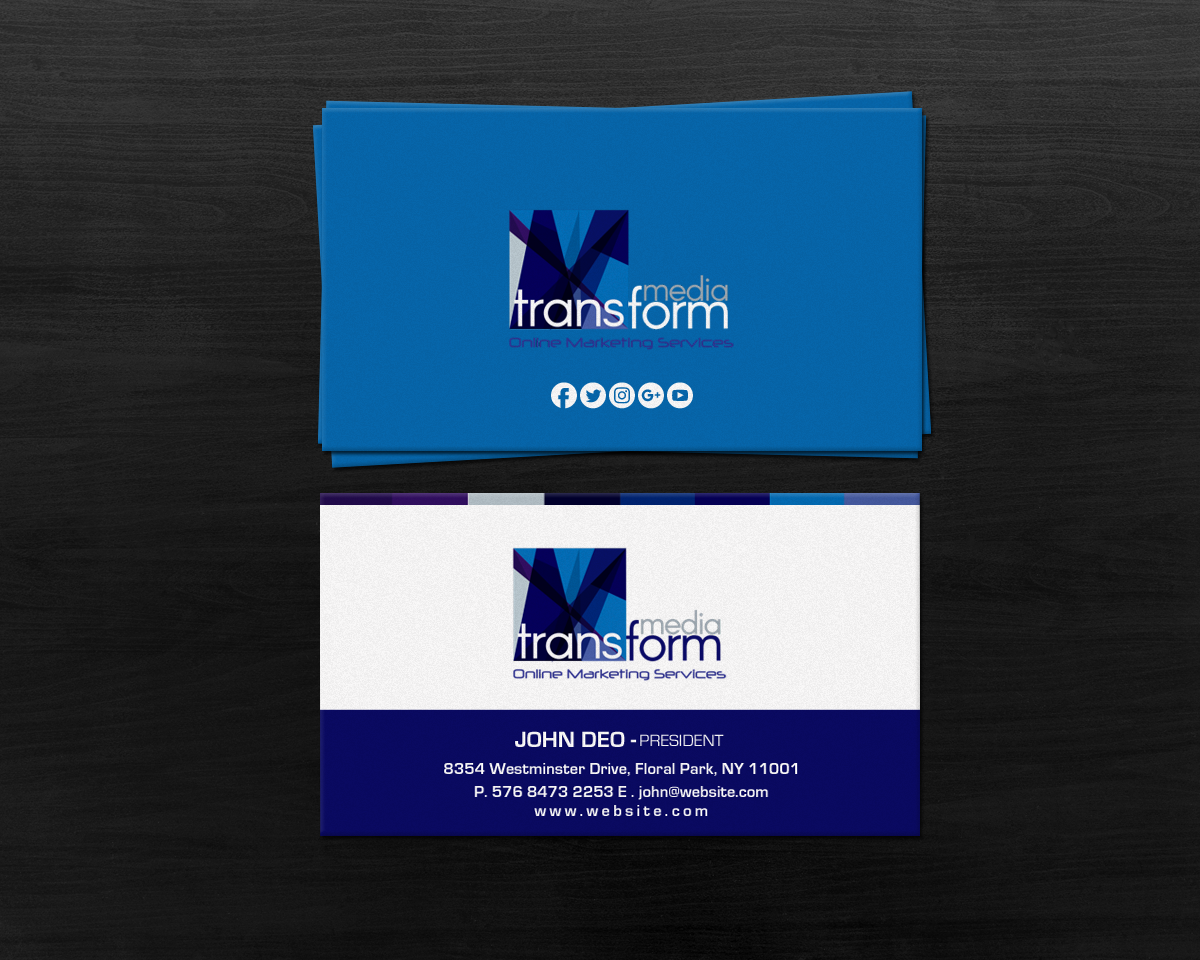 Business Card Design by Brand aid for Transform Media UG | Design #17566169