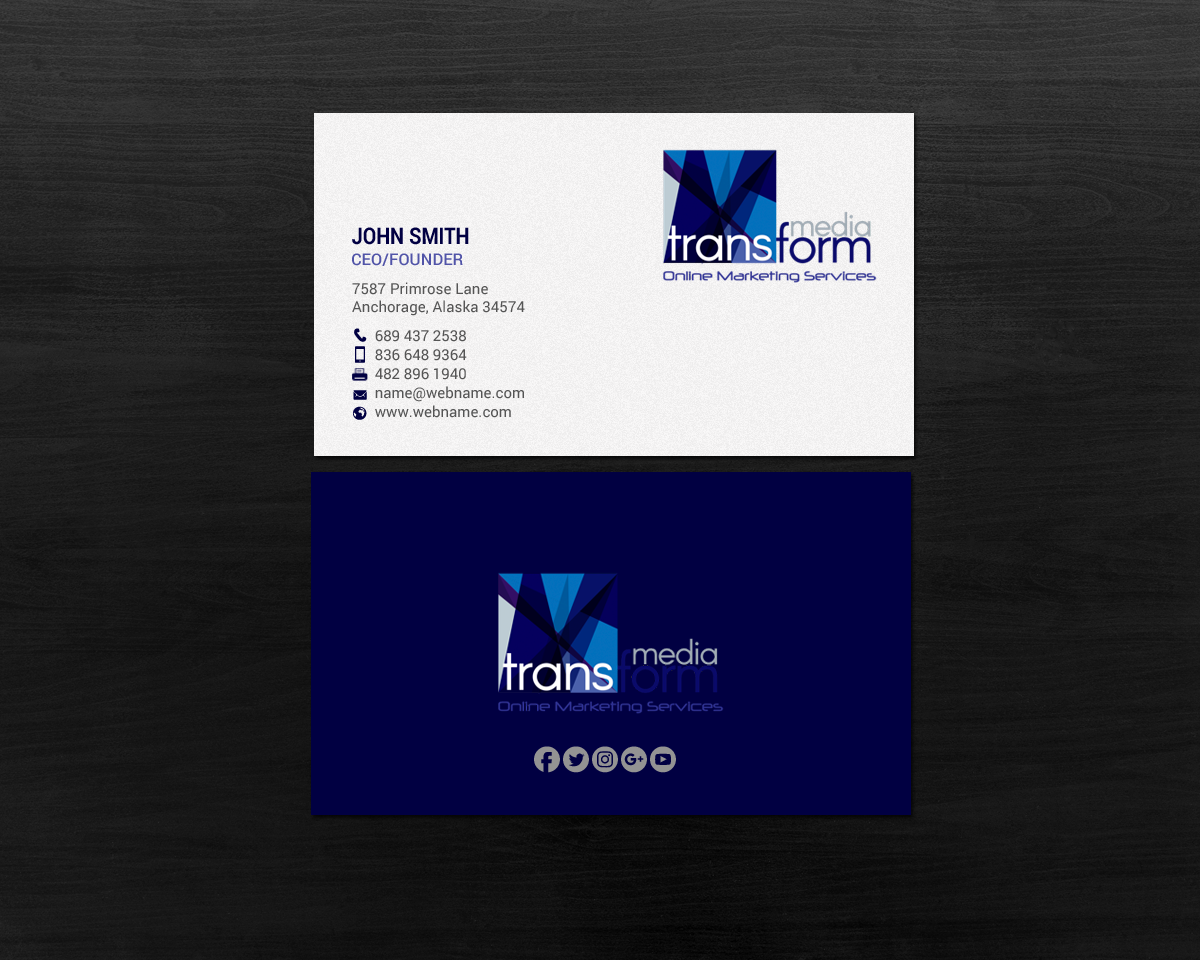 Visitenkarten-Design von chandrayaan.creative für Transform Media UG | Design #17561006