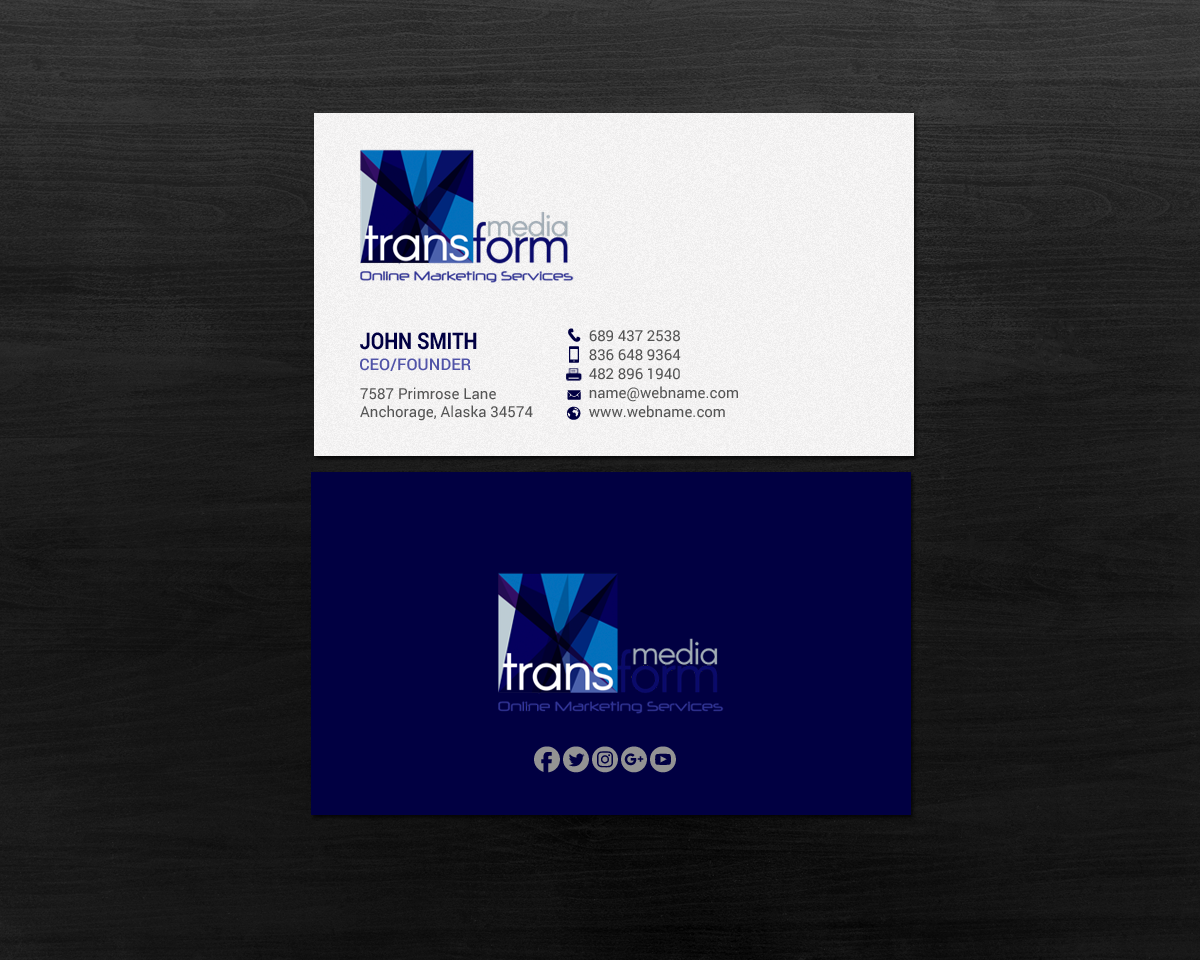 Visitenkarten-Design von chandrayaan.creative für Transform Media UG | Design #17561008