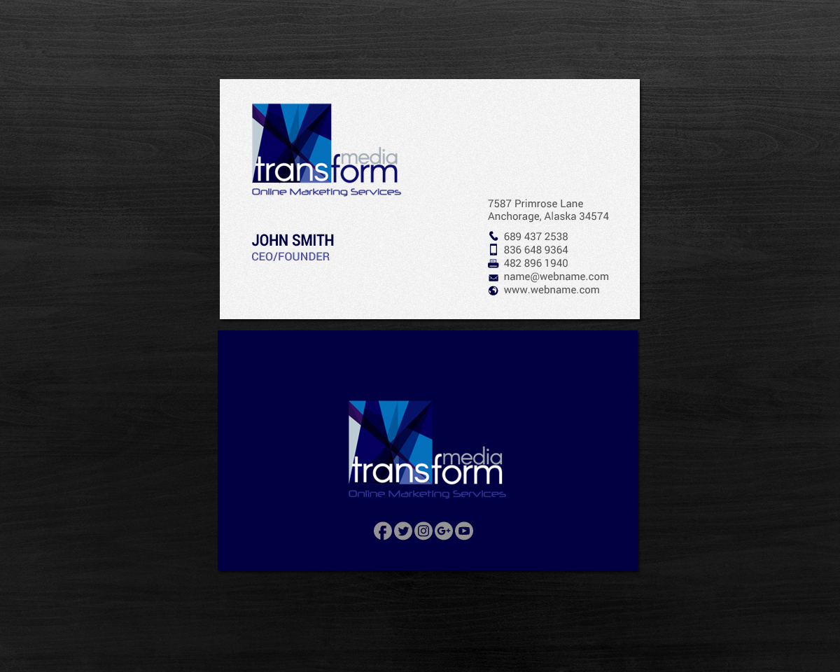 Visitenkarten-Design von chandrayaan.creative für Transform Media UG | Design #17561009