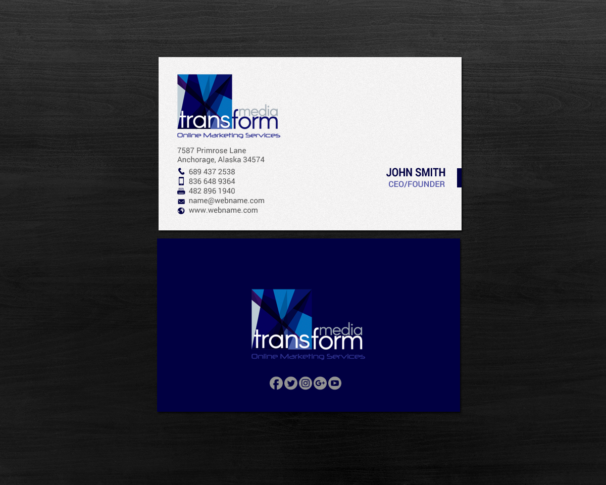 Visitenkarten-Design von chandrayaan.creative für Transform Media UG | Design #17561010