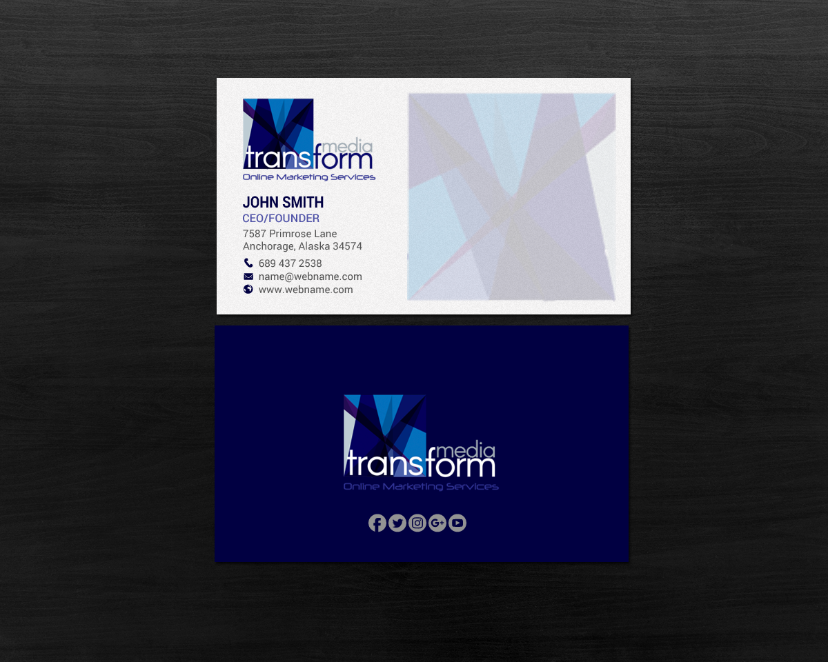 Visitenkarten-Design von chandrayaan.creative für Transform Media UG | Design #17561117