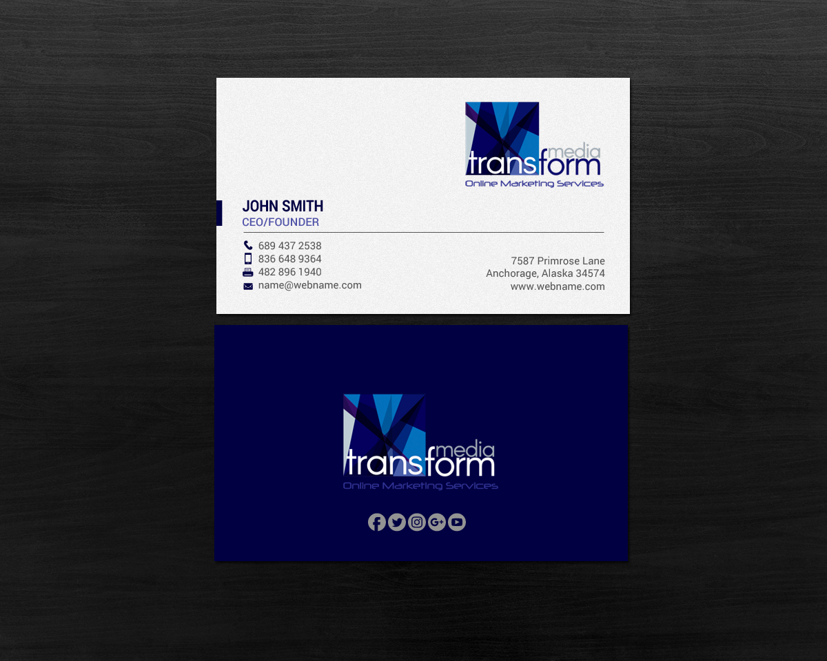 Visitenkarten-Design von chandrayaan.creative für Transform Media UG | Design #17561119