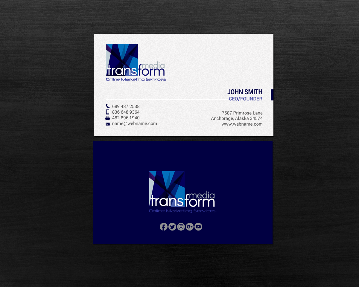 Visitenkarten-Design von chandrayaan.creative für Transform Media UG | Design #17561120