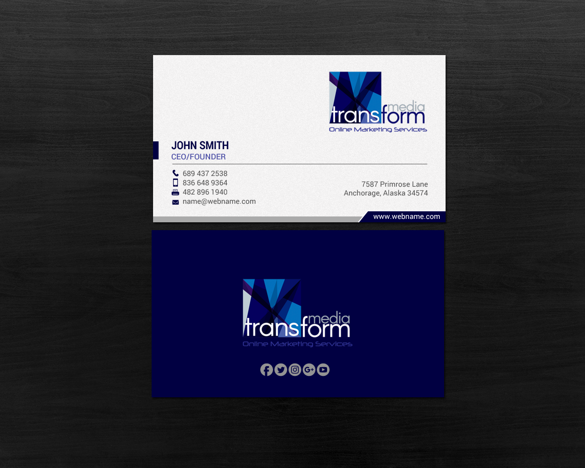 Visitenkarten-Design von chandrayaan.creative für Transform Media UG | Design #17561121