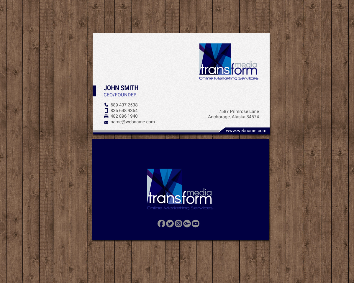 Visitenkarten-Design von chandrayaan.creative für Transform Media UG | Design #17561186