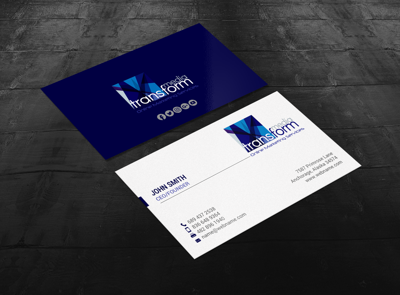 Visitenkarten-Design von chandrayaan.creative für Transform Media UG | Design #17561187