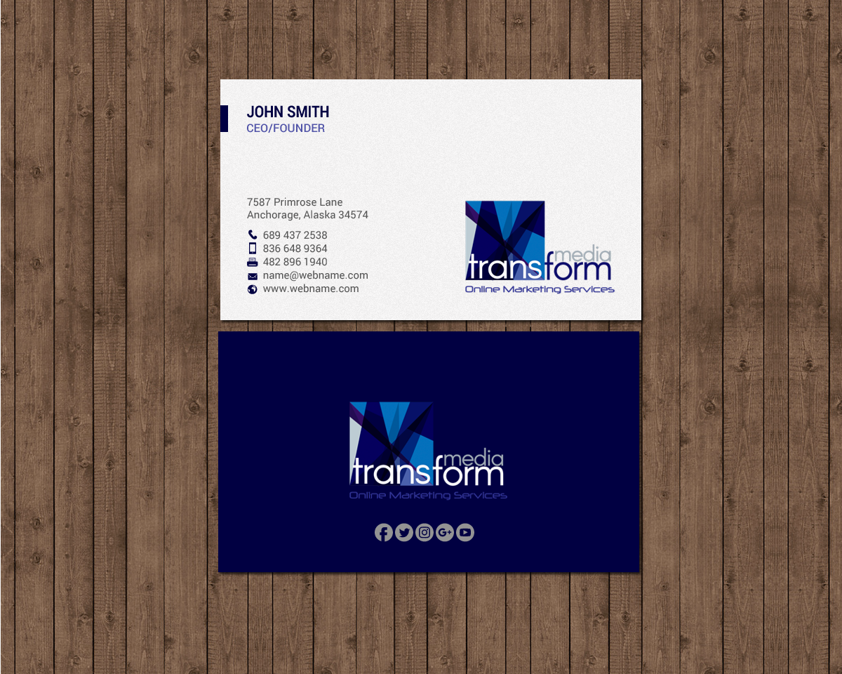 Visitenkarten-Design von chandrayaan.creative für Transform Media UG | Design #17561189