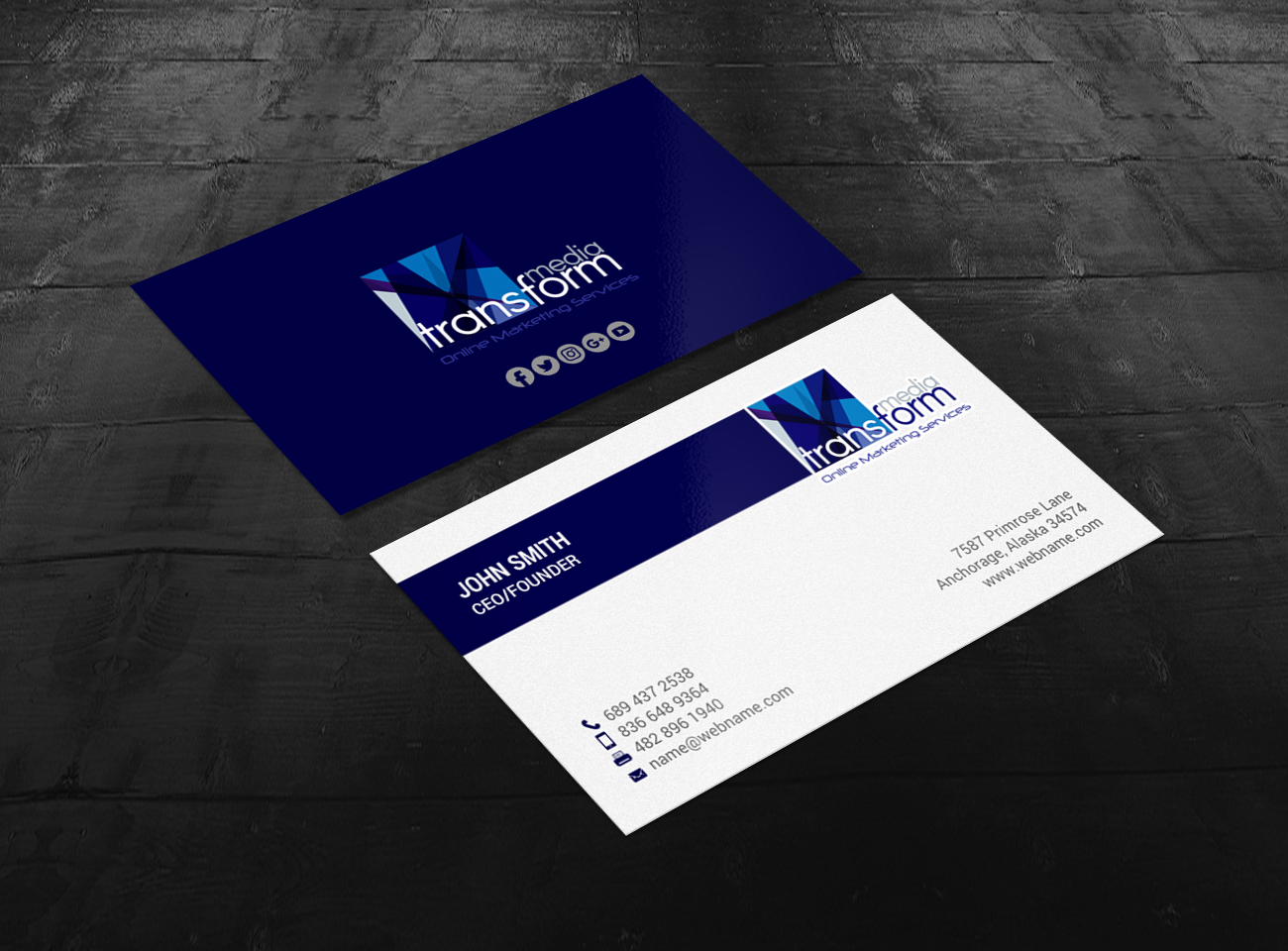 Visitenkarten-Design von chandrayaan.creative für Transform Media UG | Design #17561328