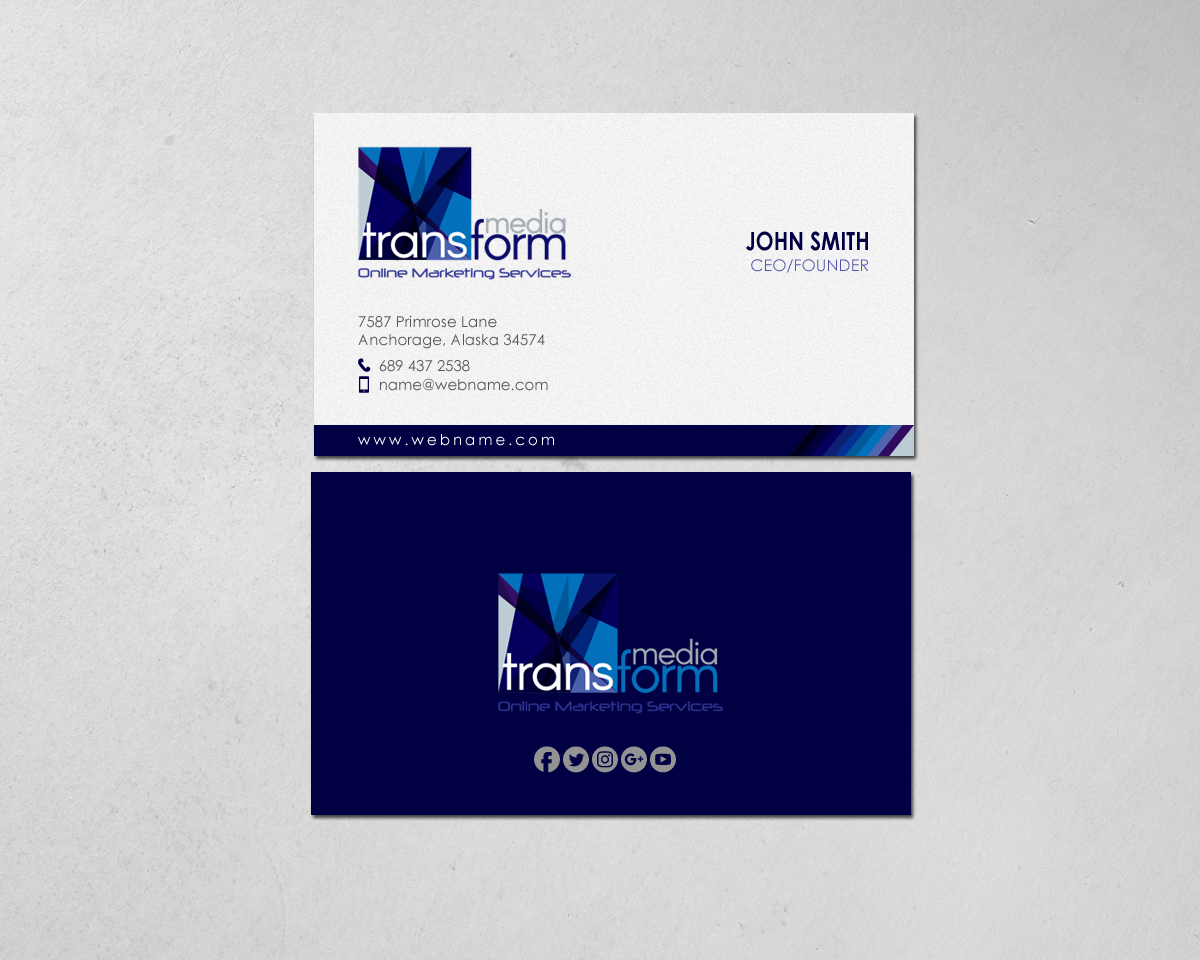 Diseño de Tarjeta de Presentación por chandrayaan.creative para Transform Media UG | Diseño #17565430