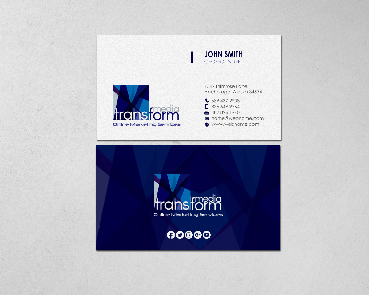 Diseño de Tarjeta de Presentación por chandrayaan.creative para Transform Media UG | Diseño #17565433