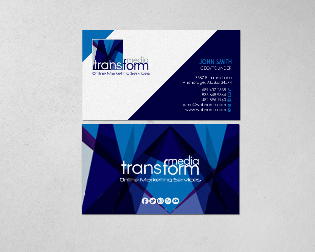 Diseño de Tarjeta de Presentación por chandrayaan.creative para Transform Media UG | Diseño #17565662