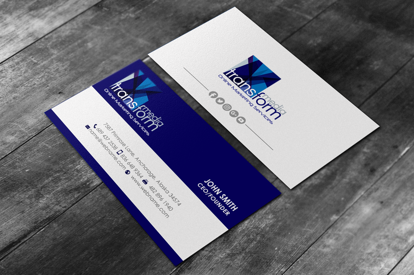 Diseño de Tarjeta de Presentación por chandrayaan.creative para Transform Media UG | Diseño #17565952