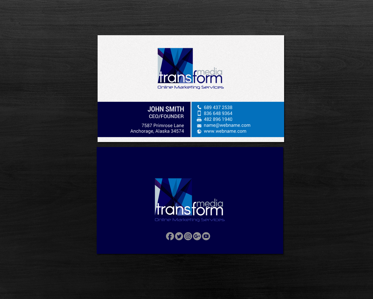 Business Card Design by chandrayaan.creative for Transform Media UG | Design #17566078