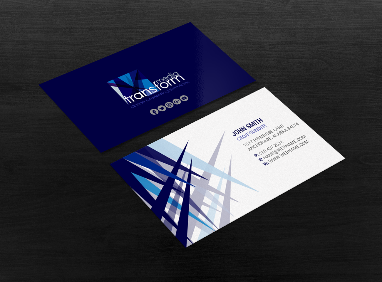 Diseño de Tarjeta de Presentación por chandrayaan.creative para Transform Media UG | Diseño #17566563