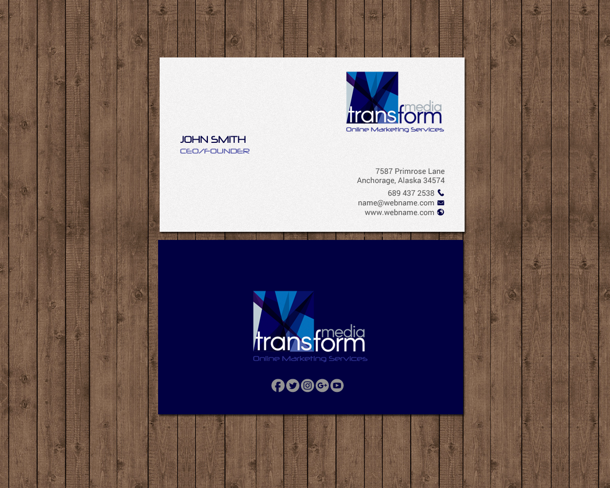 Diseño de Tarjeta de Presentación por chandrayaan.creative para Transform Media UG | Diseño #17566565