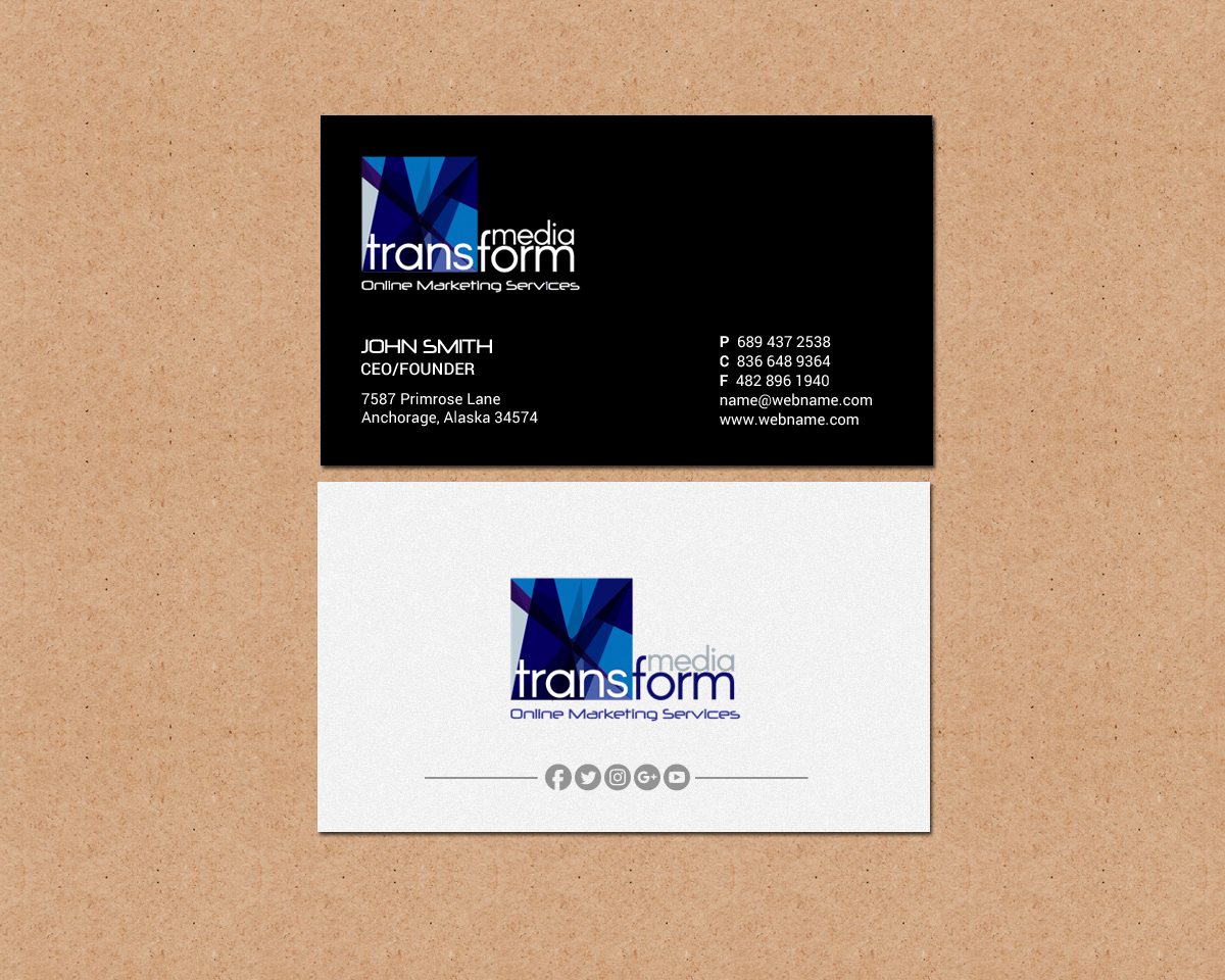 Visitenkarten-Design von chandrayaan.creative für Transform Media UG | Design #17568531