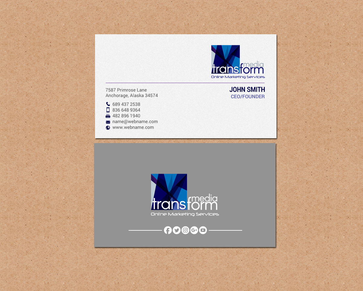 Visitenkarten-Design von chandrayaan.creative für Transform Media UG | Design #17568532