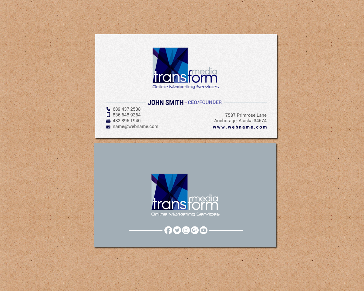 Visitenkarten-Design von chandrayaan.creative für Transform Media UG | Design #17568534