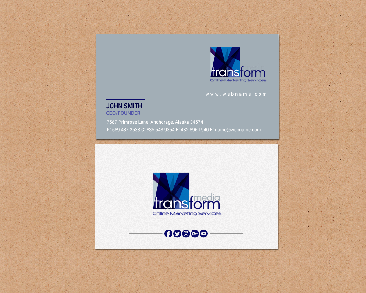 Visitenkarten-Design von chandrayaan.creative für Transform Media UG | Design #17568552