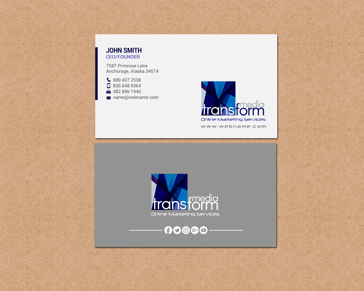 Visitenkarten-Design von chandrayaan.creative für Transform Media UG | Design #17568555