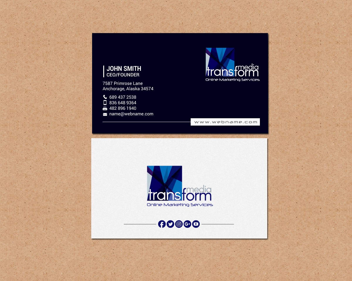 Visitenkarten-Design von chandrayaan.creative für Transform Media UG | Design #17568556