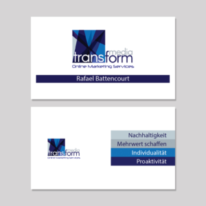 Visitenkarten-Design von De Doctor für Transform Media UG | Design #17637863