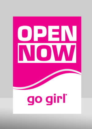 Open Now Poster for Retail Shop windows. | Poster Design by Aurora:)