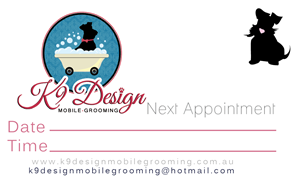 Business Card Design by HelloDanielle for K9 Design Mobile Grooming | Design: #2741647