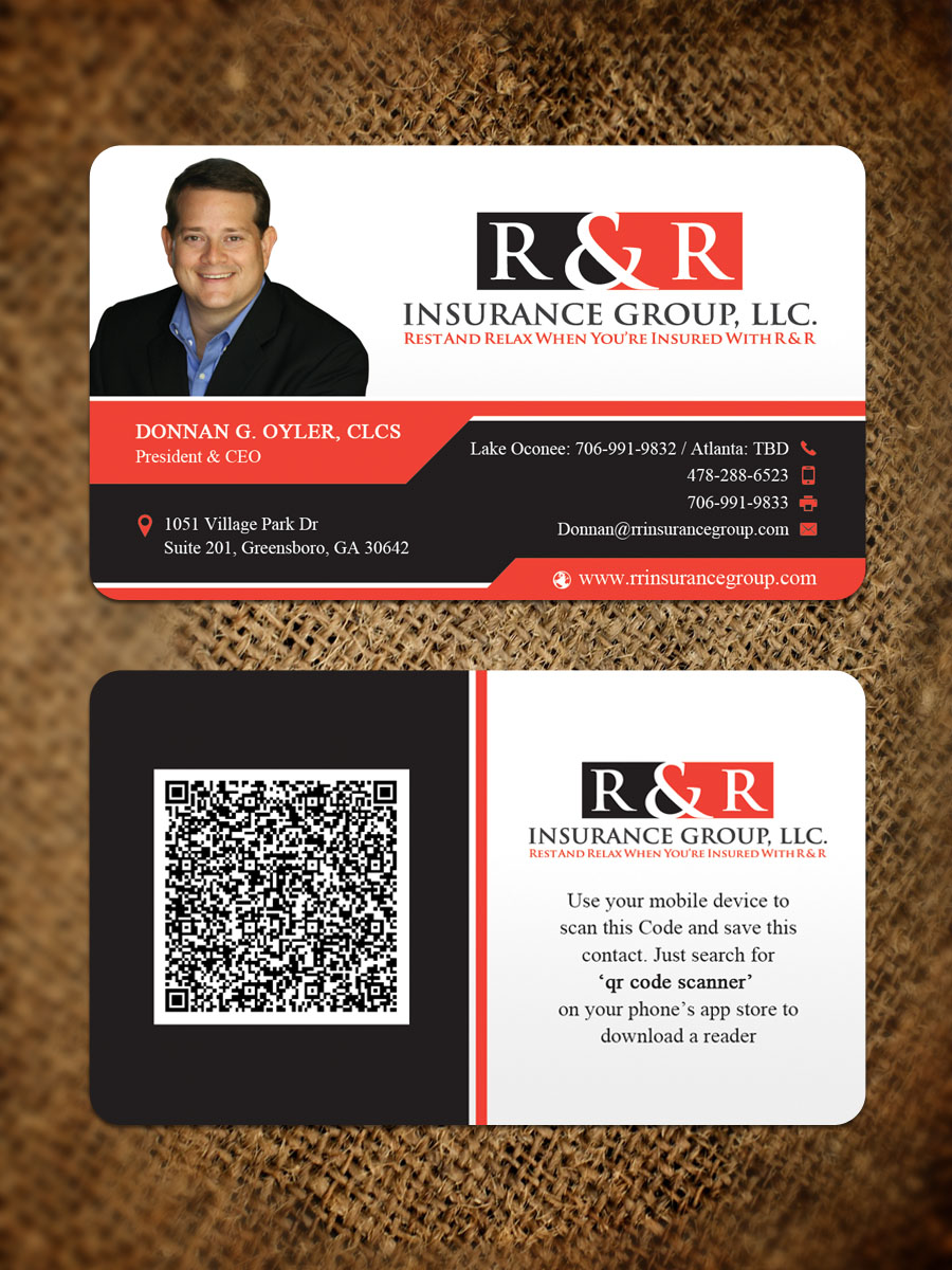 Upmarket, Modern, Insurance Business Card Design for R &amp; R