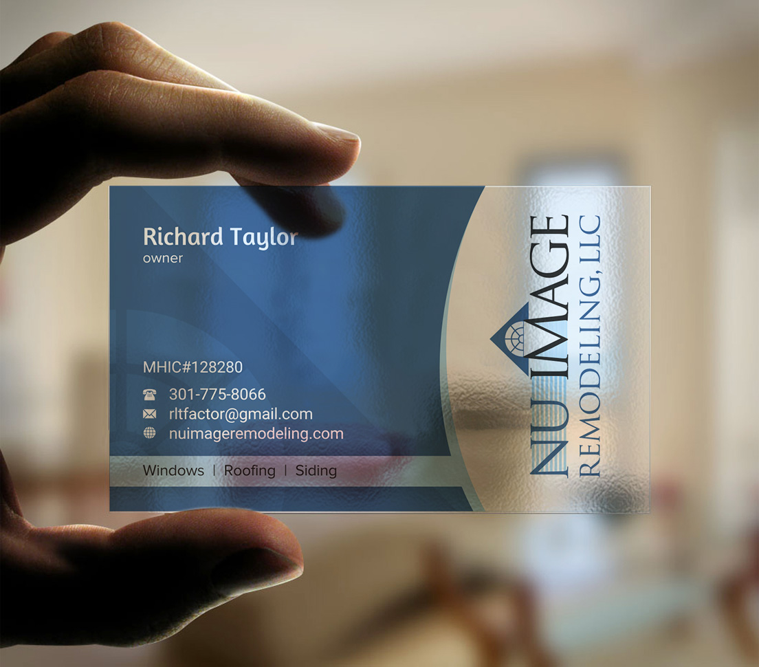 Business Card Design by INDIAN_Ashok for Nu Image Remodeling, LLC | Design #17536618