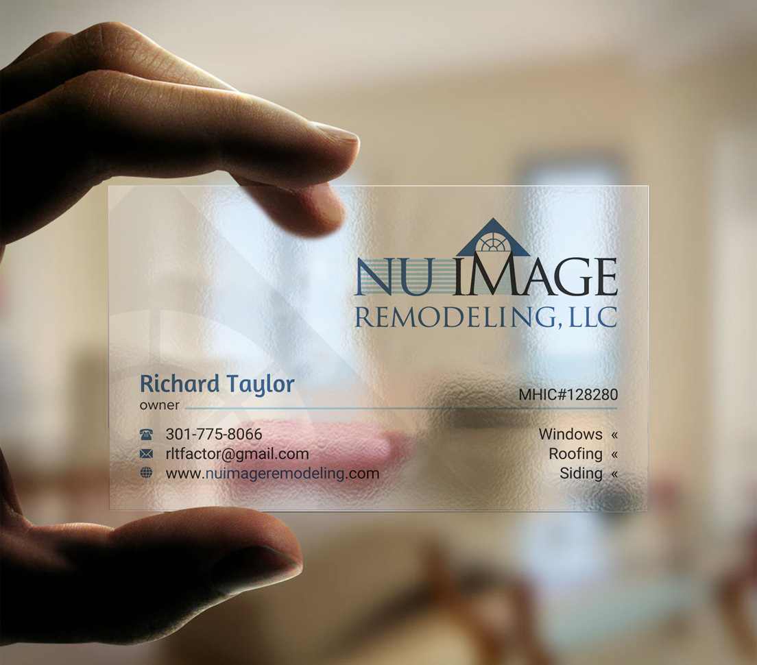 Business Card Design by INDIAN_Ashok for Nu Image Remodeling, LLC | Design #17536620