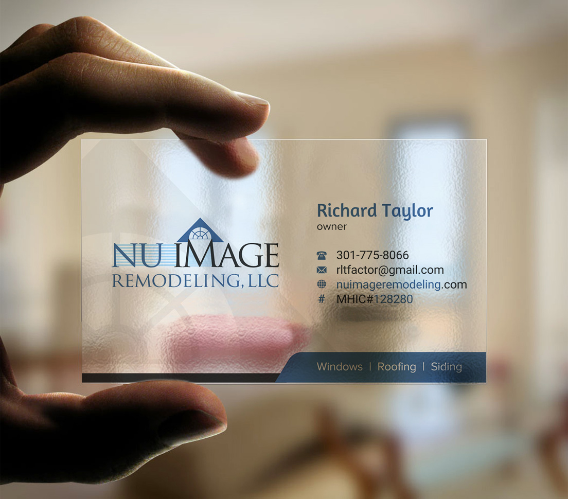 Business Card Design by INDIAN_Ashok for Nu Image Remodeling, LLC | Design #17536624