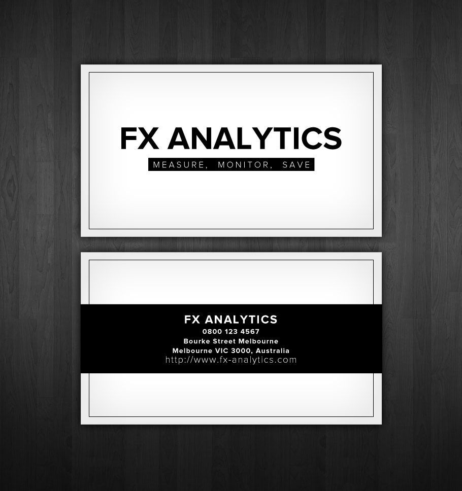 Business Card Design by Rashid Mehmood for FX Analytics | Design #2735729