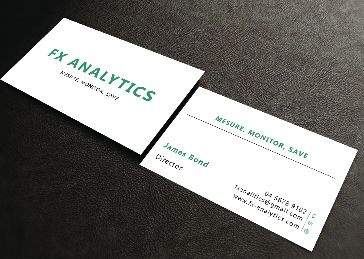 Business Card Design by Aaaron for FX Analytics | Design #2742142