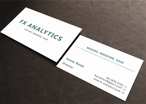 Business Card Design by Aaaron for FX Analytics | Design: #2742142