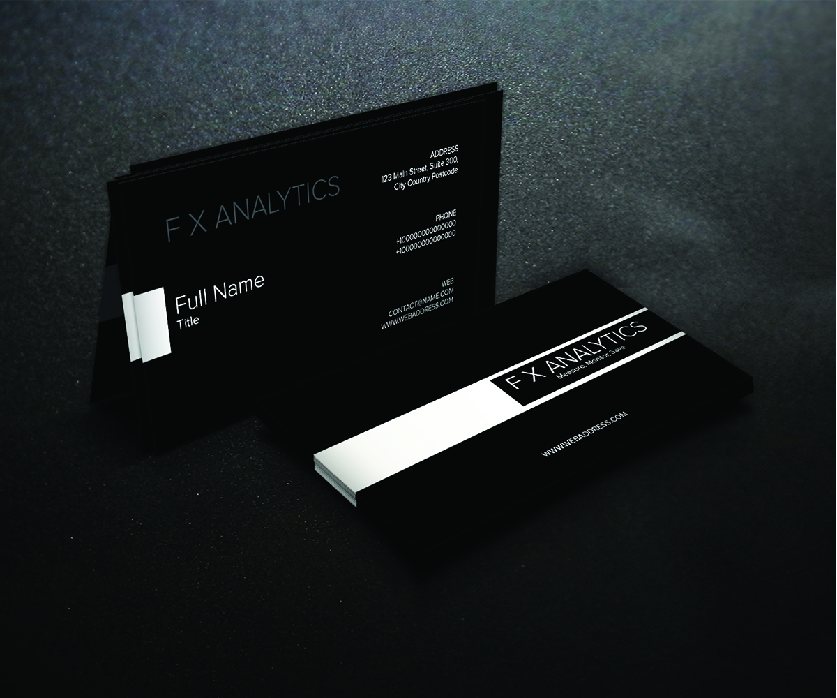 Business Card Design by Ahmer Mir for FX Analytics | Design #2740338