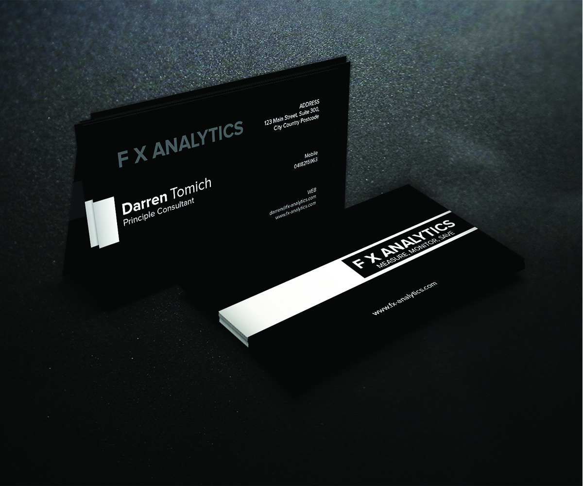 Diseño de Tarjeta de Presentación por Ahmer Mir para FX Analytics | Diseño #2751978