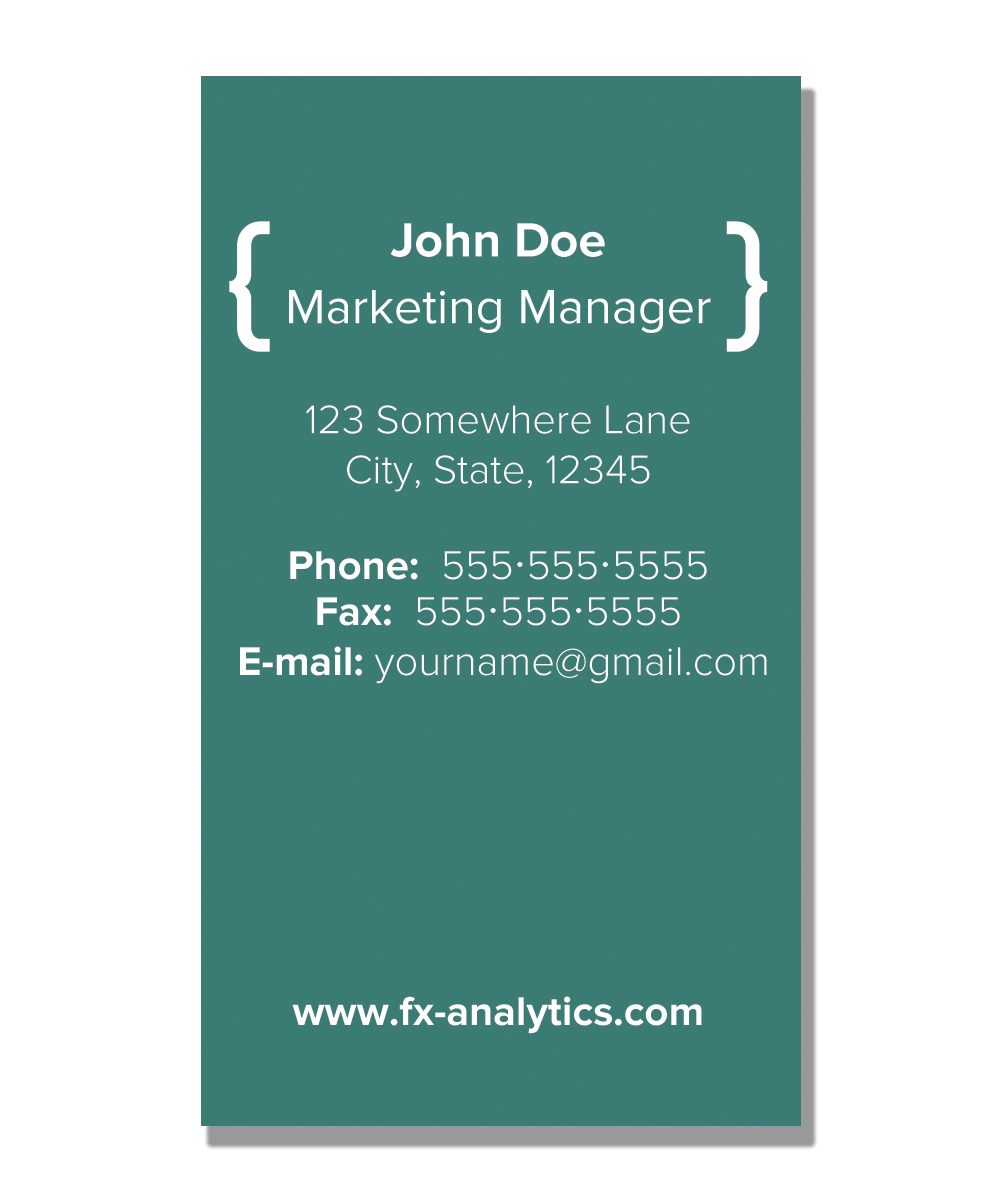 Business Card Design by caracol59 for FX Analytics | Design #2750875